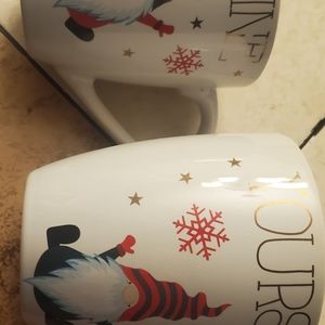 Gnome Mr & Mrs Set of 2 Mugs Ceramic Couple